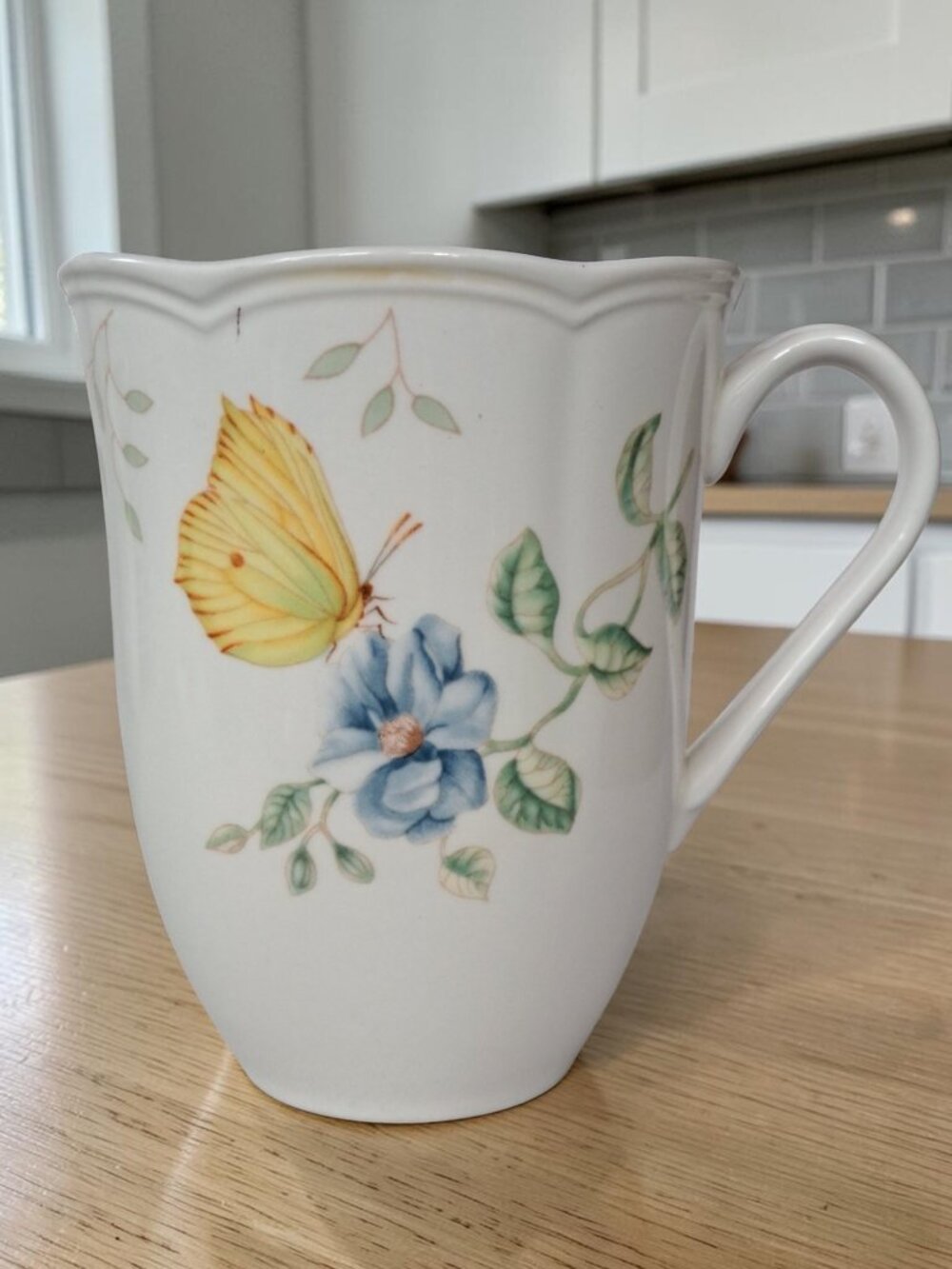 Lenox Butterfly Meadow DRAGONFLY 12 oz Mug Scalloped Rim Replacement Cup